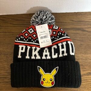 Pokemon Pikachu Black and Red Kids Hat